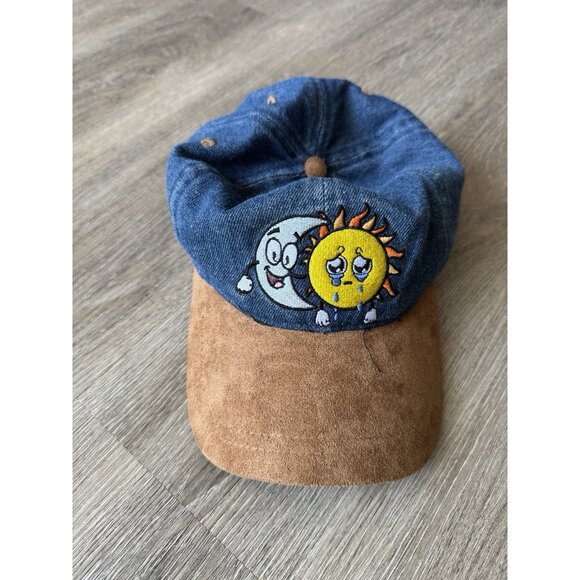 Y2K Rare Fall Out Boy So Much For Tour Dust Hat Promo Denim Sun Moon Art - Picture 1 of 7
